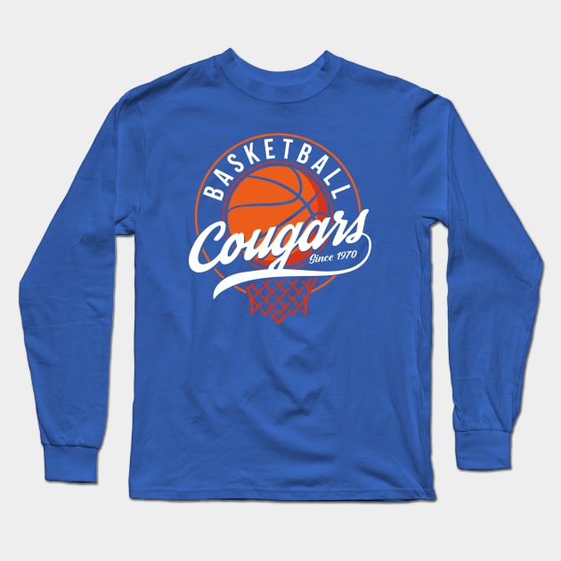 Vintage CEC  Cougars Basketball Long Sleeve T-Shirt by MorlockTees